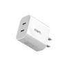 Carregador Duplo 40W Padrão Europeu, Adequado para Adaptador de Carregamento Rápido Duplo Tipo-C de 20W da Apple, Carregador Duplo 40W Padrão Australiano