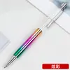 Transfronterizo creativo hecho a mano arena movediza en aceite multicolor tubo vacío superior diamante cristal diy varilla hueca bolígrafo de punta redonda