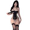 Lingerie Sexy e Apaixonada, Uniforme Provocante, Body com Abertura na Virilha, Roupa para Flertar na Cama, Conjunto que Expõe o Peito, Tentação de Desejo Puro