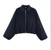 AliExpress Más Vendido al por Mayor Transfronterizo Moda Casual Versátil para Mujer Europea y Americana Chaqueta Abrigo Acolchada con Cremallera