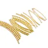 Ouro 14K18K Banhado Prata Preserva Cor Fio Facetado Cotovelo Rosqueado Pulseira Colar DIY Feito à Mão Acessórios Pulseira de Cristal