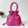 Bolso de Mano Nuevo Mini a la Moda Bolso Pequeño de Tela Bordado a Mano para Personas de Mediana Edad y Mayores para Ir de Compras Cartera para Teléfono Móvil y Monedas