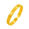 Pulsera Abierta de Corazón de Loto Galvanizado de Moda Pulsera de Boda con Corazón de Ámbar Báltico y Sutra de los Proverbios