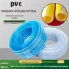 Mangueira de PVC Transparente Reforçada com Fibra, Tubo Espessado tipo Pele de Cobra, Tubo Flexível de Malha para Todas as Estações, Tubo de Drenagem de Plástico para Irrigação