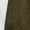 Patrón Floral Dorado OscuroRayón Seda Xiangyun Engrosada Seda Aceite Textura de Ocho Puntos Tela Textura Retro Tela Jacquard para Mujer