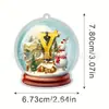 Letra Bola de Cristal Amarilla Acrílico Colgante para Coche Decoración de Árbol de Navidad Decoración del Hogar Espejo Retrovisor