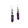 Comércio Exterior Transfronteiriço Amazon brincos de quartzo roxo natural joias góticas fábrica de moda vendas diretas
