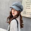 Boina octogonal para mujer, estilo coreano, japonés, combinable, estilo británico, vintage, de vendedor de periódicos, para otoño e invierno.