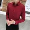 Camisa profesional para hombre de color liso 2023 Primavera y Otoño nueva camisa de manga larga para hombre todo partido ropa formal moda coreana camisa con solapa