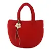 2026 Nuevo Bolso de Mano Simple de Color Sólido para Mujer Otoño/Invierno Bolso Tote Pequeño para el Trabajo y los Viajes Estilo Coreano Bolsa de Algodón