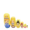 Muñecas Rusas de Anidación de Princesa de 6 Capas Matrioshka de Madera Pintadas a Mano Personajes de Princesa Coloridos Ideales para Niños Regalo Educativo Decoración de Navidad Cumpleaños y Festividades 25145cm