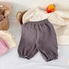Calça de Algodão Dupla Camada Anti-Mosquito Infantil Primavera/Verão 2026 Estilo Fino Unissex Calça de Bebê Calça de Lanterninha Solta Calça Longa Versátil