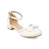 Zapatos para Niños Sandalias Talla Tacón Grueso Borde Zapatos Infantiles Talla 432024 Bajos Nuevos 28 Moño Hueco Comercio Exterior Mujer
