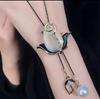 Venta al por mayor de fábrica cadena larga para suéter accesorios para puestos accesorios para tiendas de ropa colgante colgante de collar de alta calidad