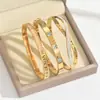Pulsera con Cierre Completo de Diamantes Super Brillantes de Zircón 5A Estilo Europeo y Americano Acero Inoxidable Pulsera Personalizada Unisex Accesorio de Moda