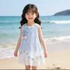 Vestido para Meninas 2026 Verão Novo Estilo Fashion Doce Tridimensional Flor Princesa para Bebês Tendência