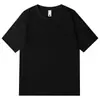 Camiseta de Algodón Puro Personalizada para Hombre 260g Peso Pesado Hombro Caído Cuello Redondo Verano Hilo Doble 32s Manga Corta Uniforme para Grupo de Turismo Cultural