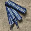 Cordones a cuadros de 2.5 cm estilo británico cordones de tela escocesa zapatos de lona zapatos de cuero cordones para mujer