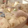 Conjunto de cama puro algodão classe A quatro peças 2026 novo estilo lençol capa de edredom fronha dormitório estudantil pessoa solteira conjunto de três peças 4