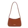 Bolsa Baguete Texturizada Elegante de Cor Sólida Grande Capacidade Retro Nova Moda Outono e Inverno 2025 Bolsa de Ombro Único para Ombro/Axila para Mulheres