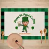 Irlanda Dia de São Patrício Móveis para Casa Atmosfera Decoração Mesa de Jantar Jogo Americano Linho Louça Tapete Isolante Térmico Atacado