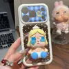 Funda con soporte para muñeca llorona de cuadros y lunares adecuada para funda de teléfono Apple 17 Pro Max 16/15 ventana grande transparente 14