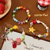 Pulsera Creativa Dulce y Juguetona de Dopamina para Niñas, Pulsera Versátil y de Moda con Cuentas de Manzana y Estrella, Accesorio de Mano de Alto Valor