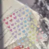 [Enquanto Durarem os Estoques] Adesivos para Unha Tomoni com Relevo e Padrão Simples Adesivos de Unha Estrelas Coração Cruz