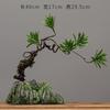 Novo Armário de Vinho para Casa Estilo Chinoiserie Plantas Verdes Simuladas Bonsai Engraçado Decorações de Mesa para Sala de Estar Ornamentos de Cenário de Rochedo com Flor de Pessegueiro