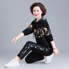 Ropa de Otoño para Madre Traje Deportivo Estilo Extranjero para Mujeres de 40-50 Años Tallas Grandes Sudadera con Capucha de Manga Larga Conjunto Casual de Dos Piezas
