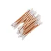Fábrica en el Extranjero OEM Personalizado Bastoncillo de Madera de Doble Punta con Hisopos de Algodón de 20 Piezas en una Bolsa, Hisopos de Algodón Desechables para Hotel, Hisopos de Algodón para Limpieza
