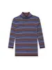 Para Comércio Exterior Transfronteiriço Europeu e Americano Roupas Femininas Aliexpress Venda Quente Verão Estiloso Versátil Manga Três Quartos Blusa de Tricô Color Block Listrada