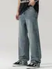 Ropa de Hombre Fengshe / Verano 2026 Nuevos Pantalones Vaqueros Rectos Holgados Lavados Estilo Americano Jeans de Moda High Street