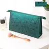 Bolsa de cosméticos con diamantes, bolsa de almacenamiento de cosméticos de gran capacidad, bolsa de viaje portátil multifuncional, bolsa de lavado impermeable de PU