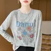 26 Verano Nuevo Estilo Campestre Francés Estampado Floral Fresco y Artístico Aspecto de Pintura al Óleo Versátil Suéter de Punto Casual para Mujer