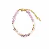 Perla de Agua Dulce Natural Amatista Estilo Natural Cuentas Irregulares Pulsera de Tacto de Alta Gama Accesorios Venta al por Mayor