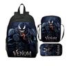Mochila Infantil Juego de Tres Piezas Estudiante de Primaria Mochila Escolar de Dibujos Animados Mochila de Niño Estilo Superman Mochila de Batman