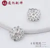Cuentas Separadoras de Plata de Ley S925, Cuentas Huecas, Soportes para Cuentas, Soportes de Flores, Piezas Separadoras, Almohadillas para Pulseras, Fabricante Mayorista de Joyería DIY