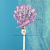 Decoración de Cola de Pez Oceánica Decoración Creativa de Lentejuelas Brillantes Tarjeta para Pastel Belleza Vieira Submarino Cumpleaños Infantil