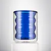 Copo de Vidro Colorido Amazon Transfronteiriço Copo de Vidro de Parede Dupla de Alto Borossilicato Copo de Vidro Resistente ao Calor para Casa e Escritório Venda por Atacado