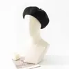 Boina de Sarja de Oito Painéis para Mulheres, Outono e Inverno, Estruturada e Não Amassa Facilmente, Boina Francesa Retrô de Pintor, Efeito Emagrecedor para Mulheres