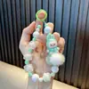 Cadena de Teléfono Móvil con Borla de Conejo y Cuentas Llavero Colgante para Bolso de Felpa Cadena Colgante Cadena para Llaves de Coche Pequeño Regalo Venta al por Mayor