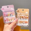 Pegatinas de Uñas Infantiles de Dibujos Animados Kuromi Largas Desmontables Usables Pegatinas de Uñas para Niñas Pegatinas de Arte de Uñas Juguete Pegamento de Gelatina