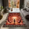 Alfombrilla de suelo de terciopelo de cristal estilo americano para entrada de casa, felpudo decorativo resistente al desgaste para sala de estar y dormitorio, alfombra resistente a la suciedad
