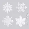 10CM Decoración Plástico Confeti Copos de Nieve Decoración Árbol de Navidad Suministros Navideños Colgante Fábrica