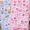 Pegatinas tridimensionales en relieve huecas, pegatinas divertidas de dibujos animados en relieve, pegatinas de burbujas de cristal de gema y diamante, pegatinas para agenda