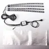 Iluminación Ambiental para el Piso del Coche Control Remoto Bluetooth 48 LEDs SMD Controlados por Sonido Decorativos Modificados Siete Colores Respiratorios para Vehículo