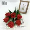 Flor Artificial Individual, Flor de Rosa Falsa, Flor Seca Decorativa, Flor de Seda, Flor de Tela, Flor de Plástico, Flor para Decoración de Habitación, Ramo Pequeño