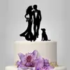 Decorações de Bolo de Casal Romântico Acrílico Cartão de Inserção para Bolo de Casamento Bonecos de Noivos Inserção para Bolo de Casamento