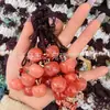 Atacado do Fabricante Pingente Natural Flor de Pessegueiro Rosa Maçã para Mulheres e Crianças, Colar com Pingente de Jade Fruta da Paz Rosa